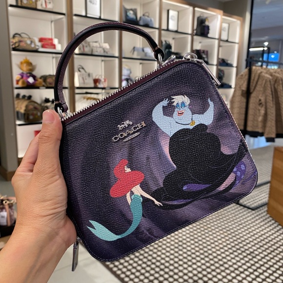 Coach Handbags - 🎀Disney X Coach Box Crossbody With Ursula Motif/Maleficent/Cruella